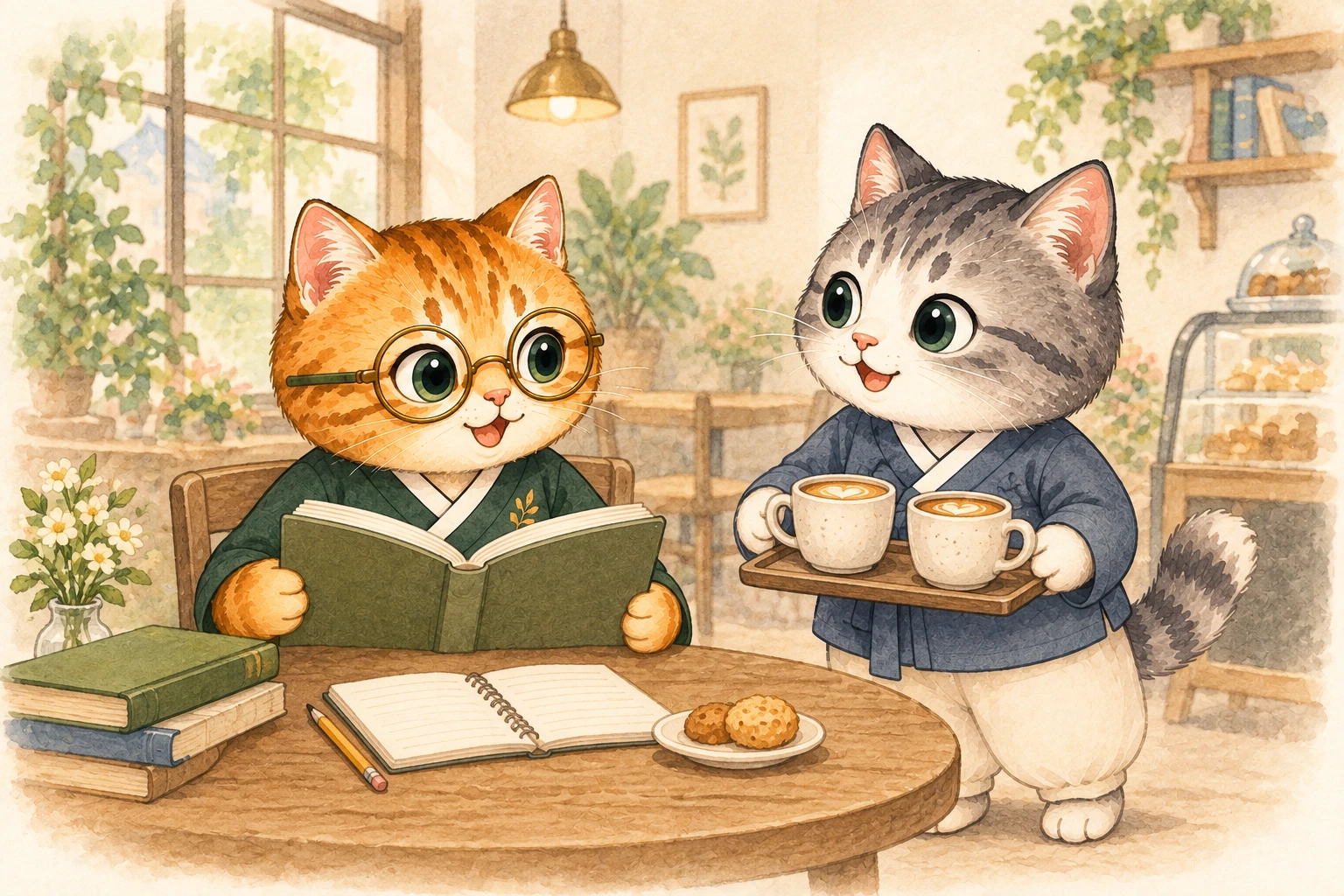 讀書、學習，再和朋友一起喝咖啡。